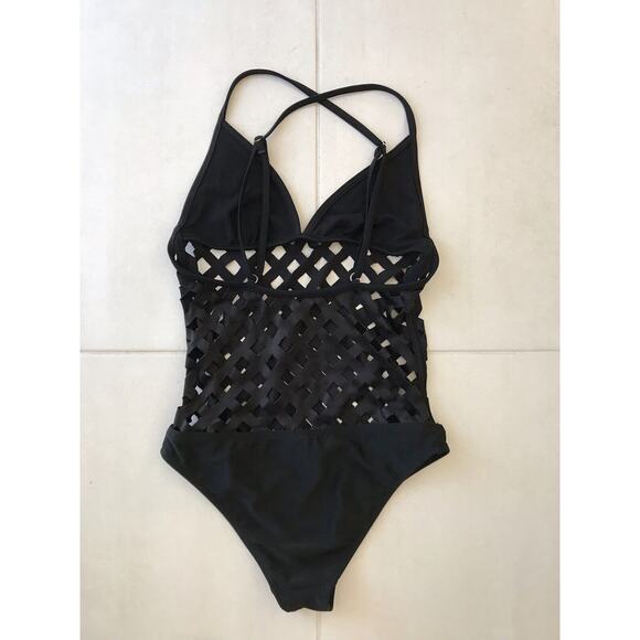 Current Mood Swim Tank Swimsuit One Piece Laser Cut Swimwear - Picture 4 of 9